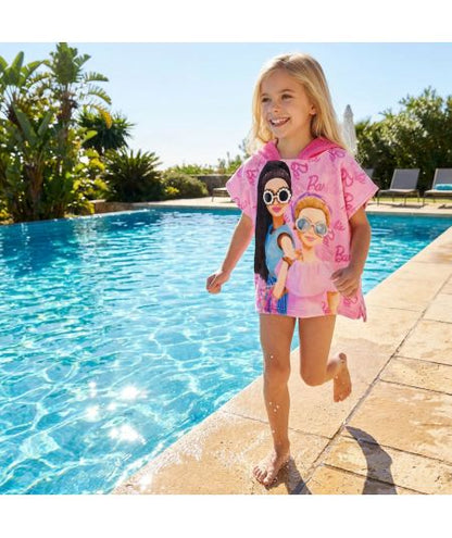 Poncho plage & bain Barbie