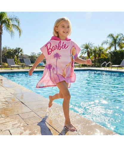 Poncho plage & bain Barbie palmiers