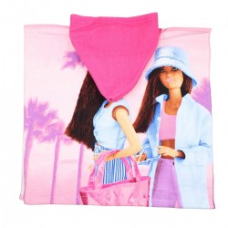 Poncho plage & bain Barbie palmiers
