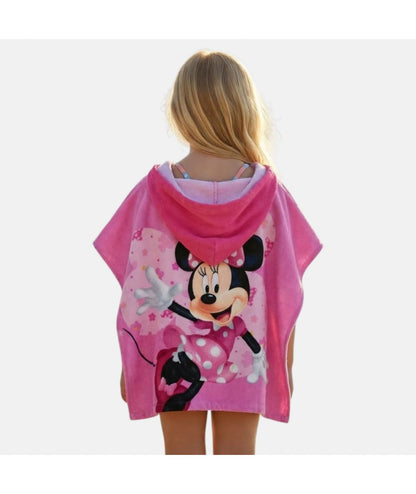 Poncho plage & bain Minnie clin d'oeil